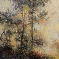 Sacred night 80x80cm